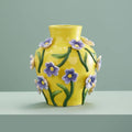 Vaas van Mr. Flowers, dolomietgeel, 23 x 23 x 26 cm