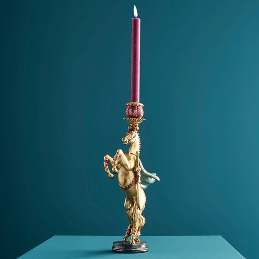 Circuspaard kroonluchter, goud, 17,5 x 9,5 x 36,5 cm