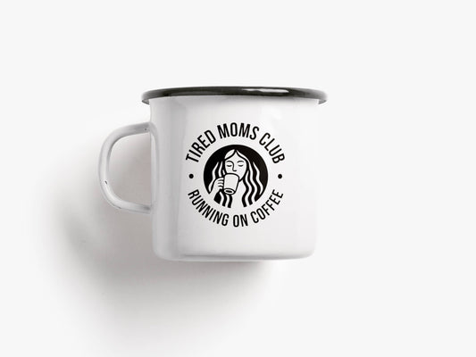 Mug en émail « Tired Moms Club»