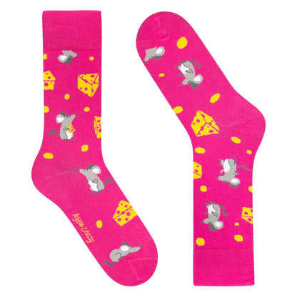 Mouse and Cheese Socks