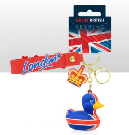 Union Jack Duck Keychain