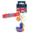 Sleutelhanger met eendje en de Britse vlag