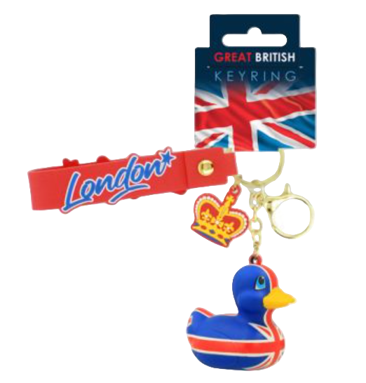 Porte-clés Canard Union Jack