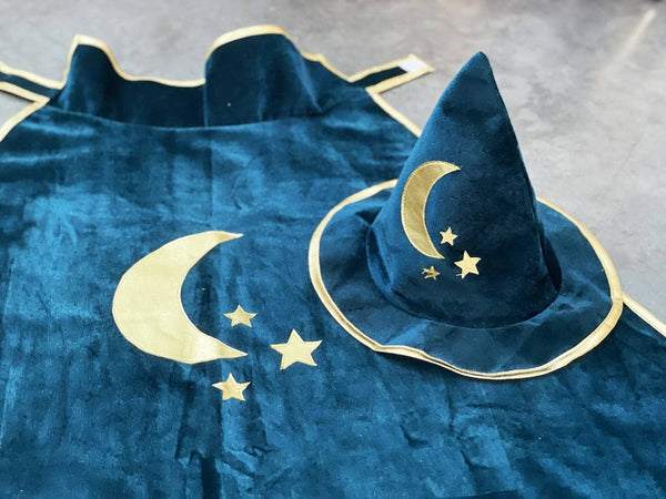 Blauwe Tovenaar Kostuum Set