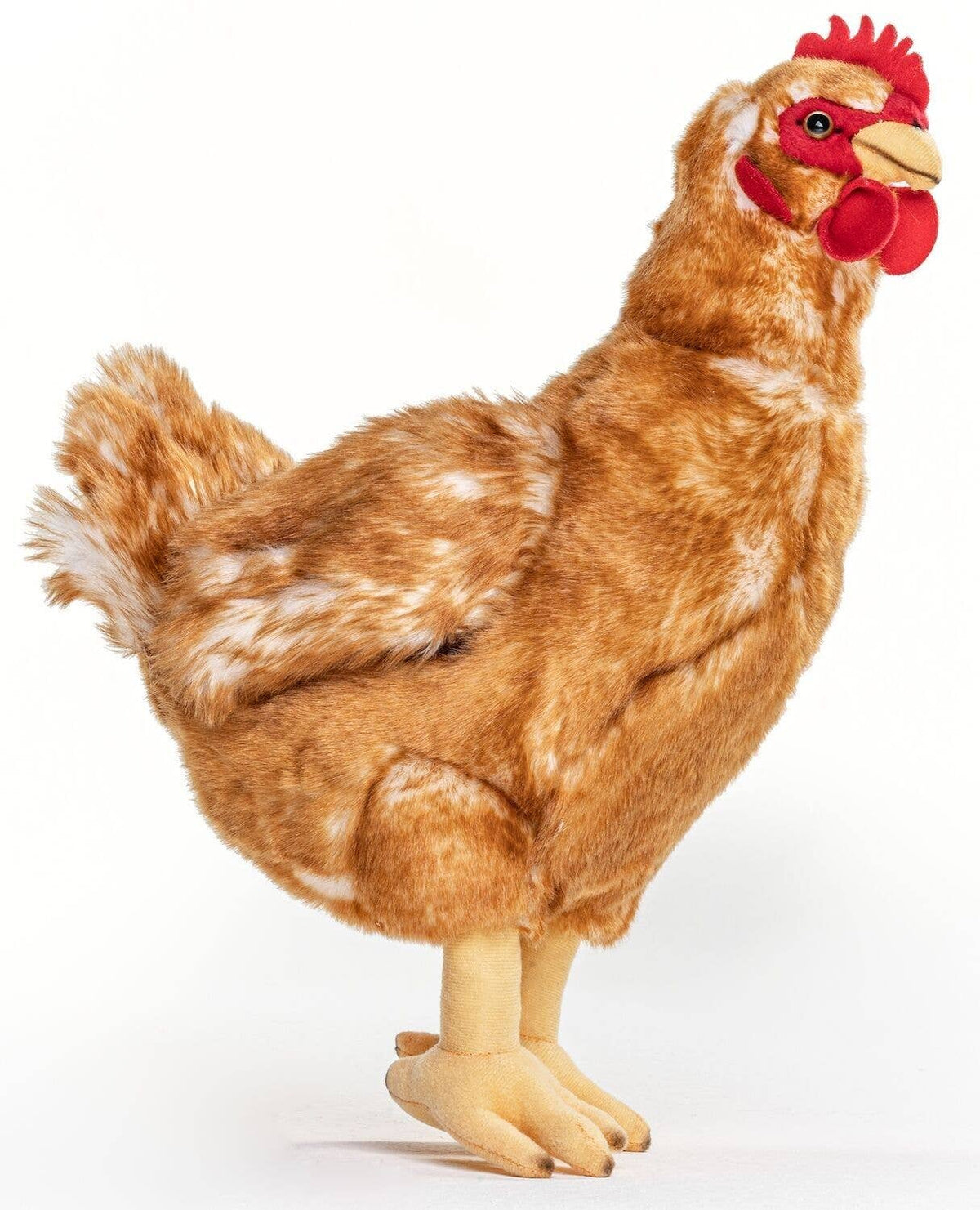 Brown hen plush toy with egg