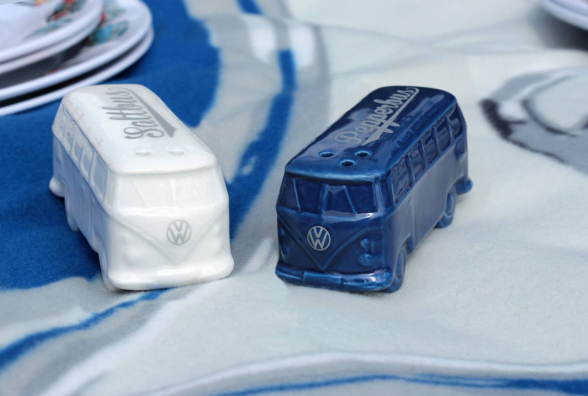Salt &amp; Pepper VW T1 Bus - White/Blue