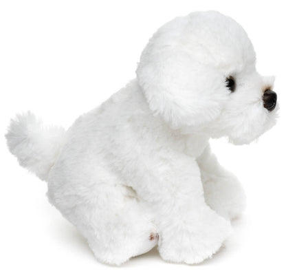 Peluche bichon maltais assis