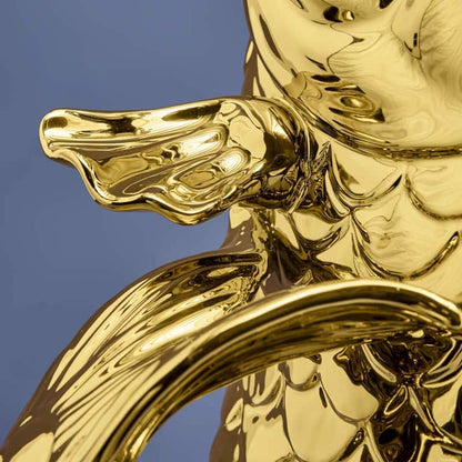 Gouden Blubb Vis Sculptuur/Vaas