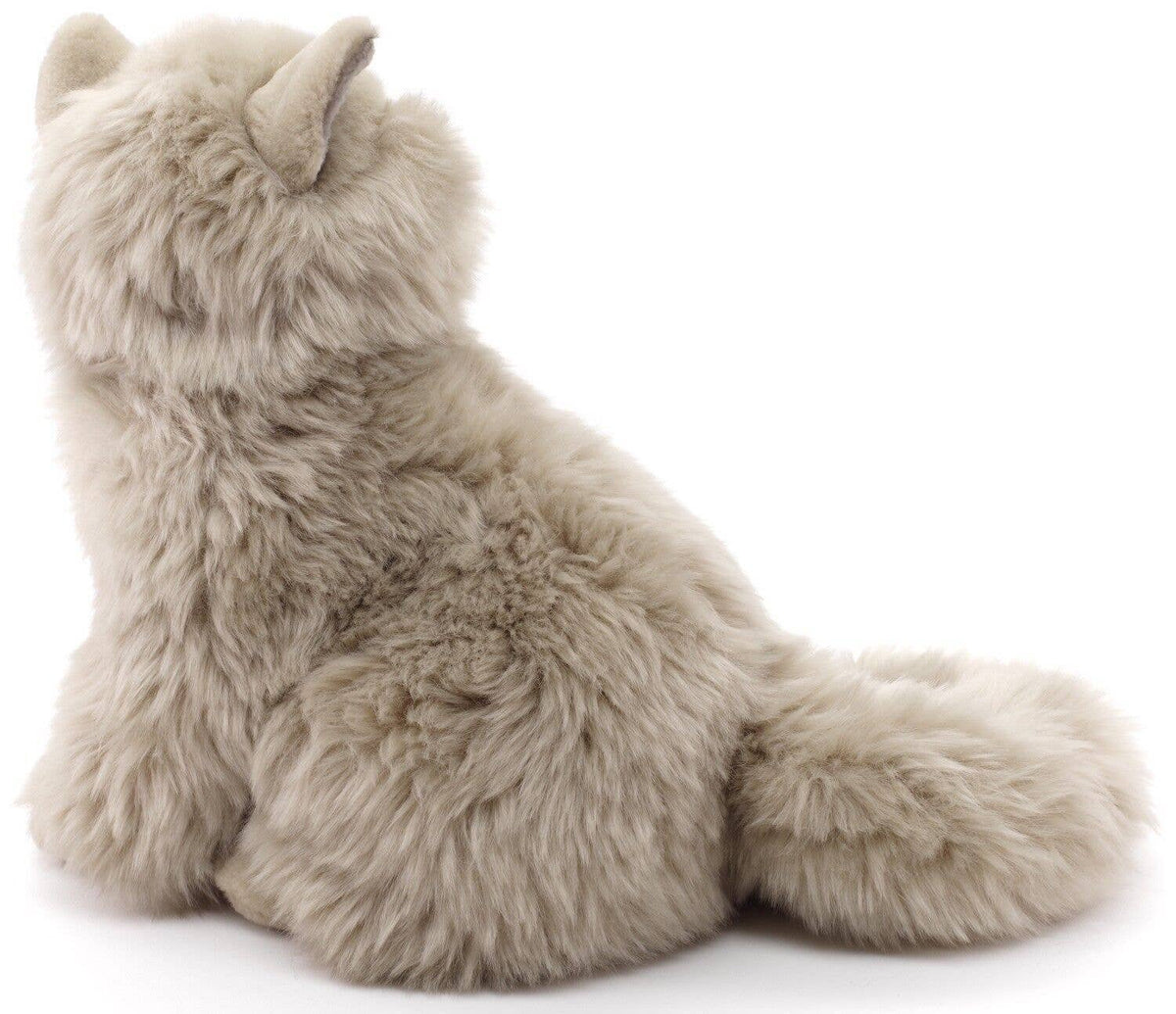 Grey Persian cat plush, sitting