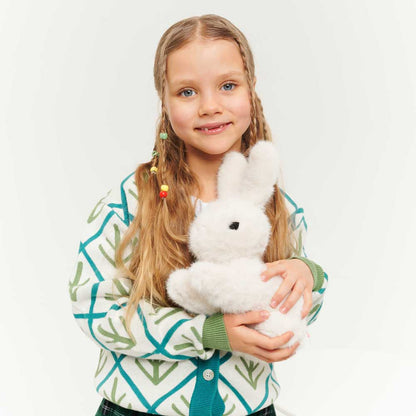 Ultra-soft white rabbit plush toy (20 cm) - 0+