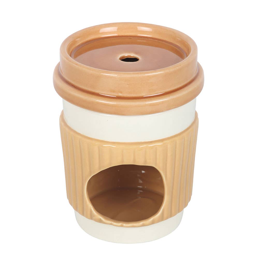 Coffee cup-shaped oil burner