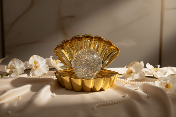 Gilded Seashell Lamp
