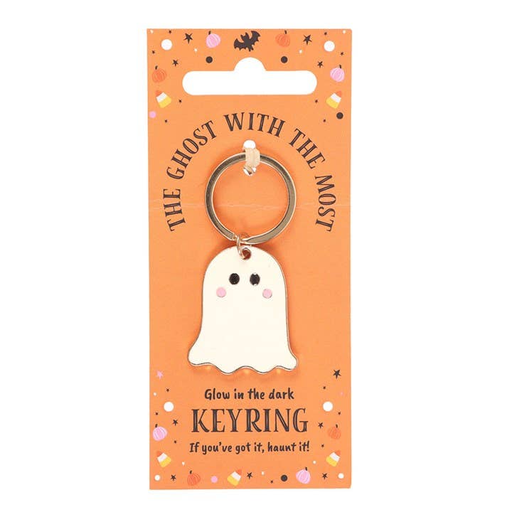 Fosforescerende spook-sleutelhanger "Het spook met de meeste"