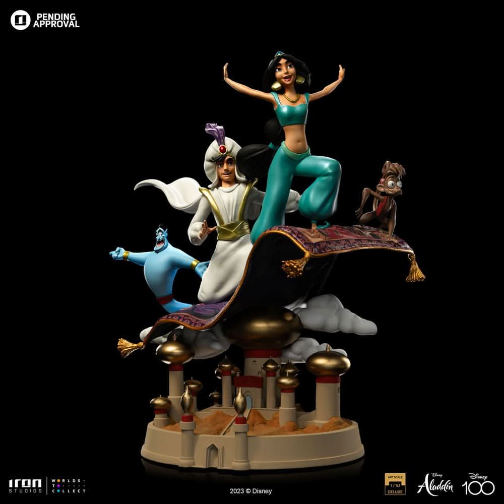 Aladdin and Jasmine Deluxe Statue - Disney 100th - Aladdin - Art Scale 1/10 - Iron Studios