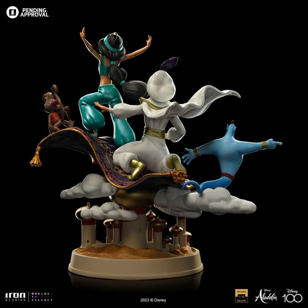 Aladdin and Jasmine Deluxe Statue - Disney 100th - Aladdin - Art Scale 1/10 - Iron Studios