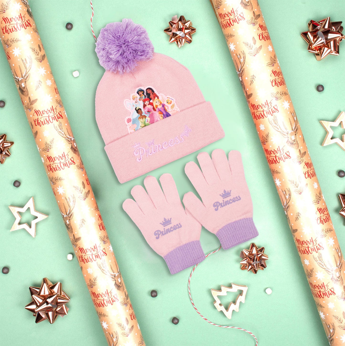 Disney Princesses Winter Hat & Gloves Set fille