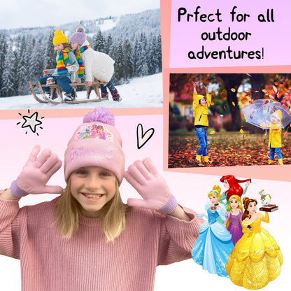 Disney Princesses Winter Hat & Gloves Set fille