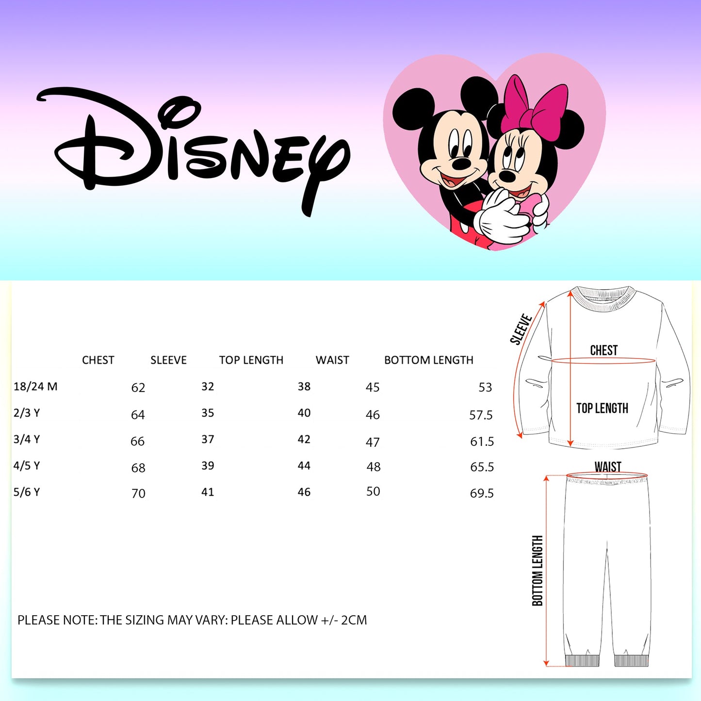 Disney Christmas Personalised Pyjamas - BLUE