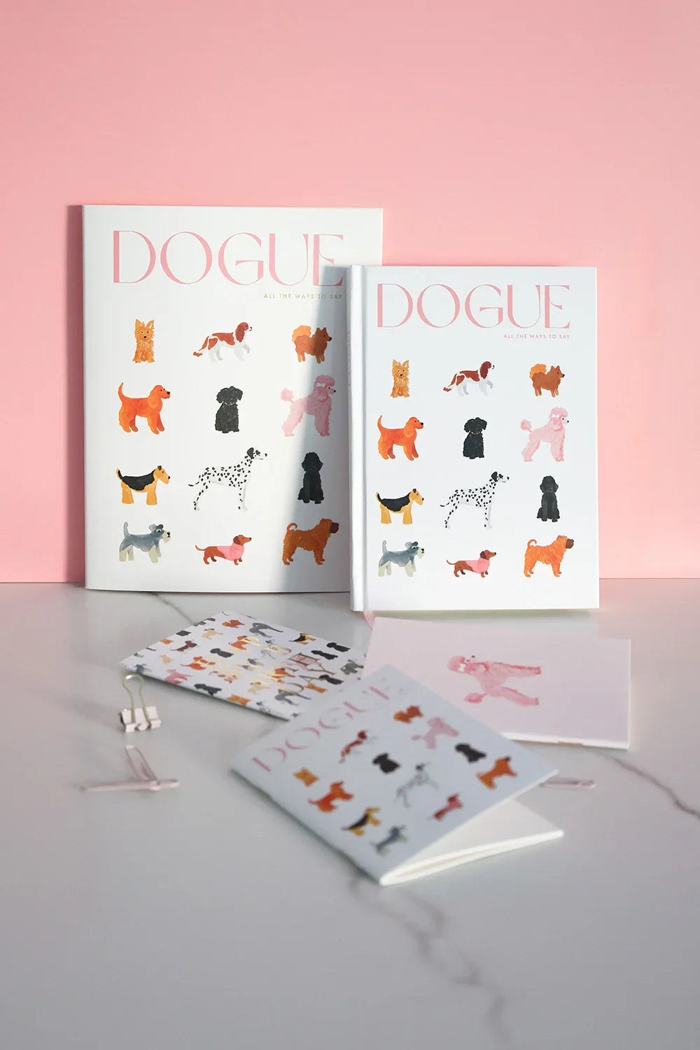 Birthday dogs pattern - Greeting card - Gold Foil