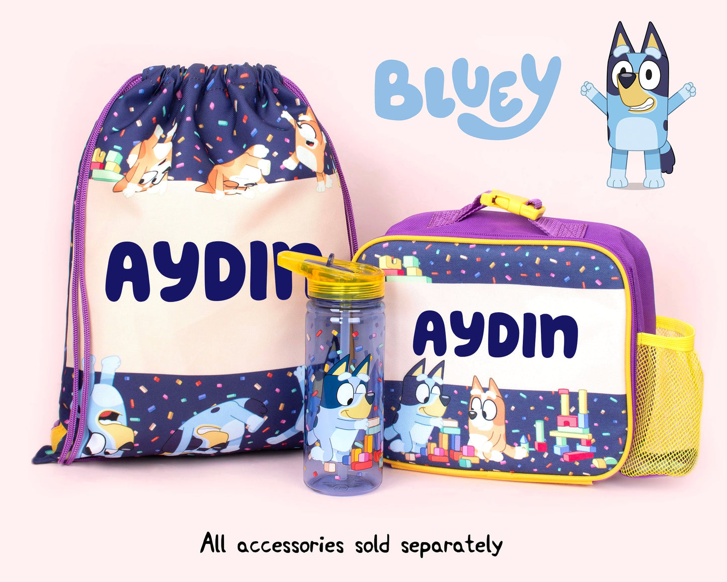 Official Bluey Personalised Drawstring Bag | Kids' PE Bag | Fringoo