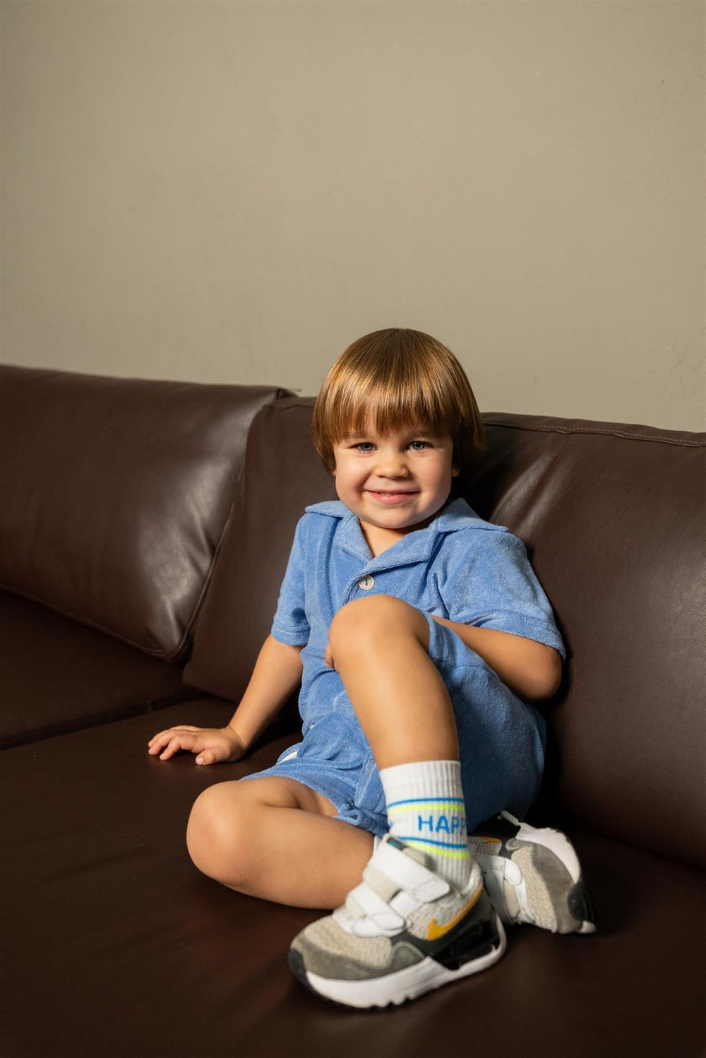 Chaussettes 2 Happy vert néon