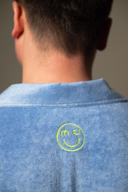 Blue Grey Terry Polo