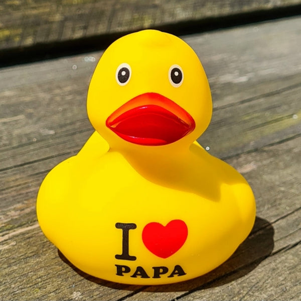 Canard "I ❤️ Papa" - Dutch Ducky - vue 1
