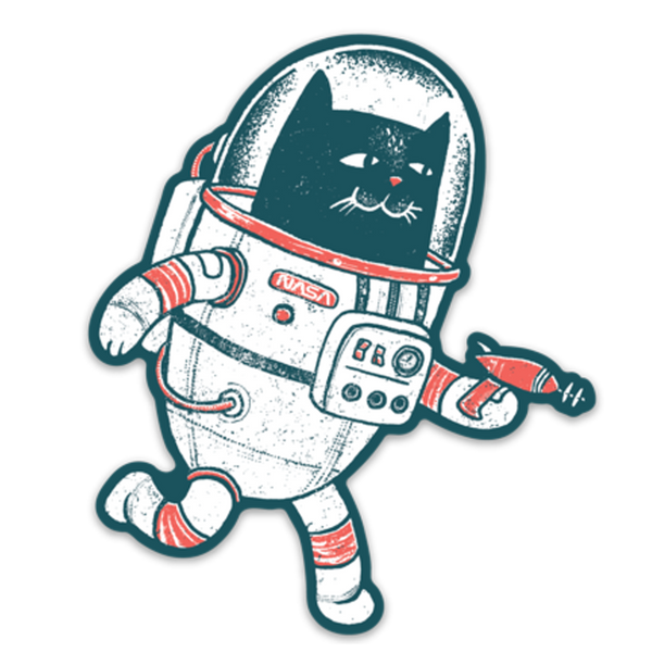 Cat Space Sticker