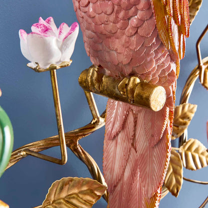 Oranje/gouden papegaaienkroonluchter 39,5 x 12 x 59 cm