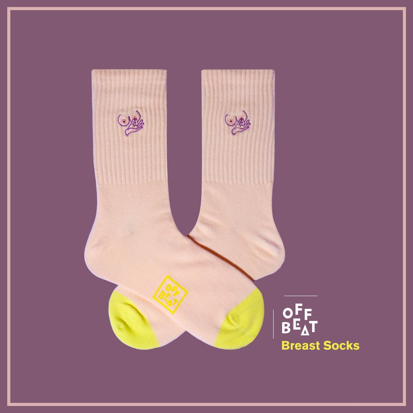 Embroidered Boob Socks