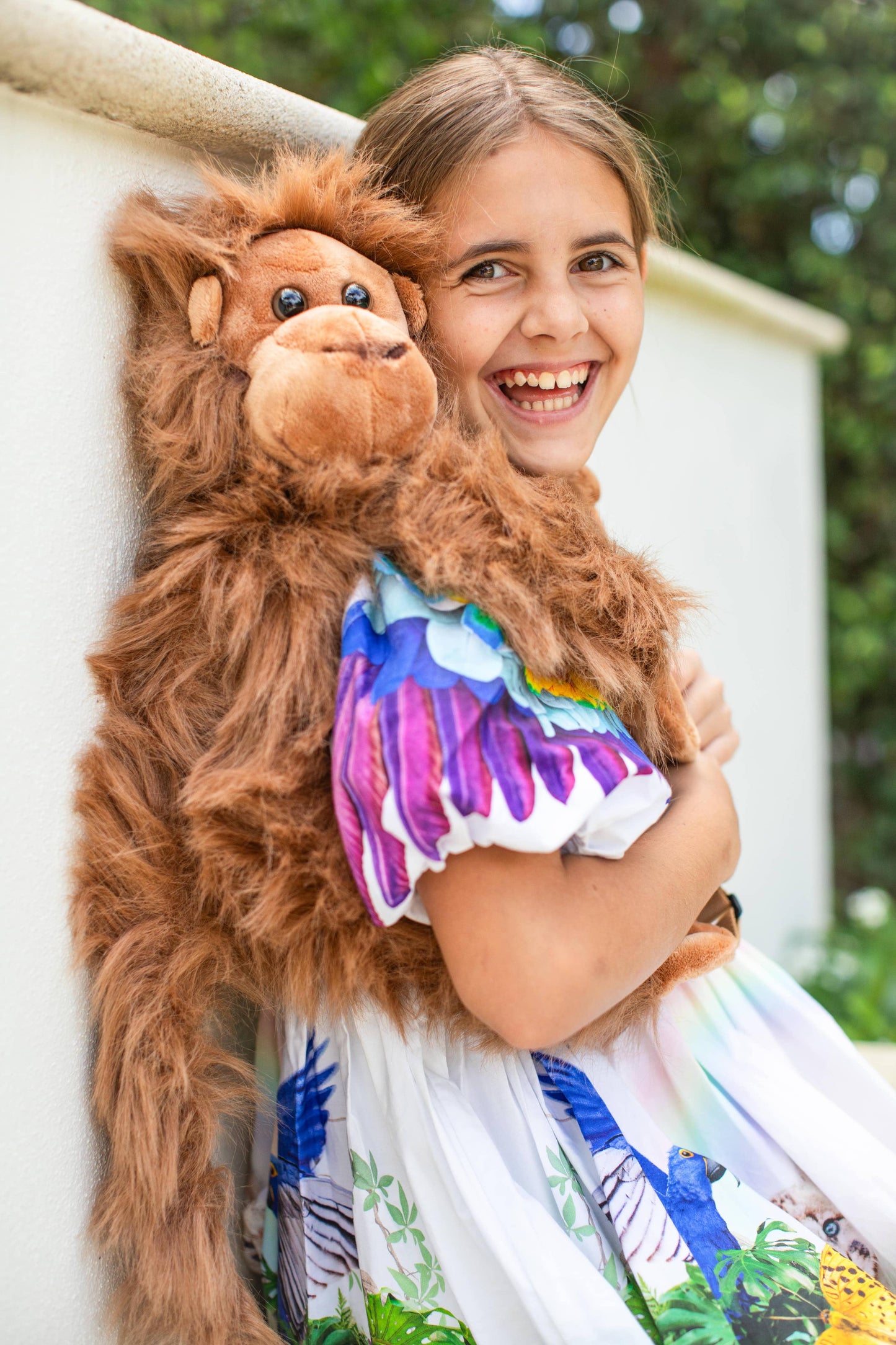 Kinderrugzak met pluche aapje