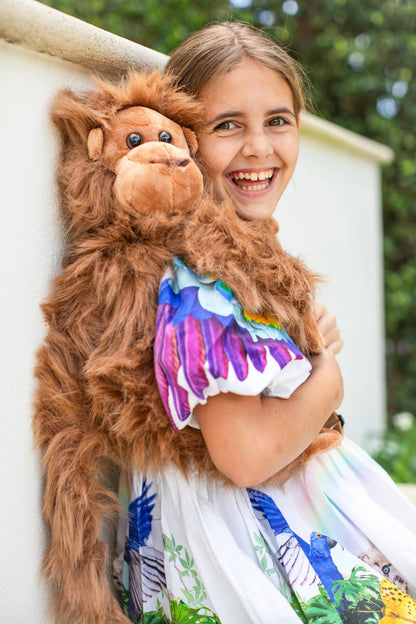 Kinderrugzak met pluche aapje