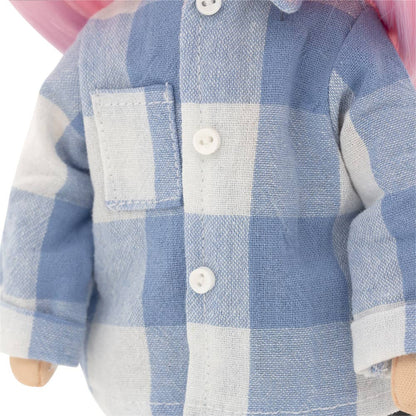 Clothing set: checkered shirt for 28cm doll