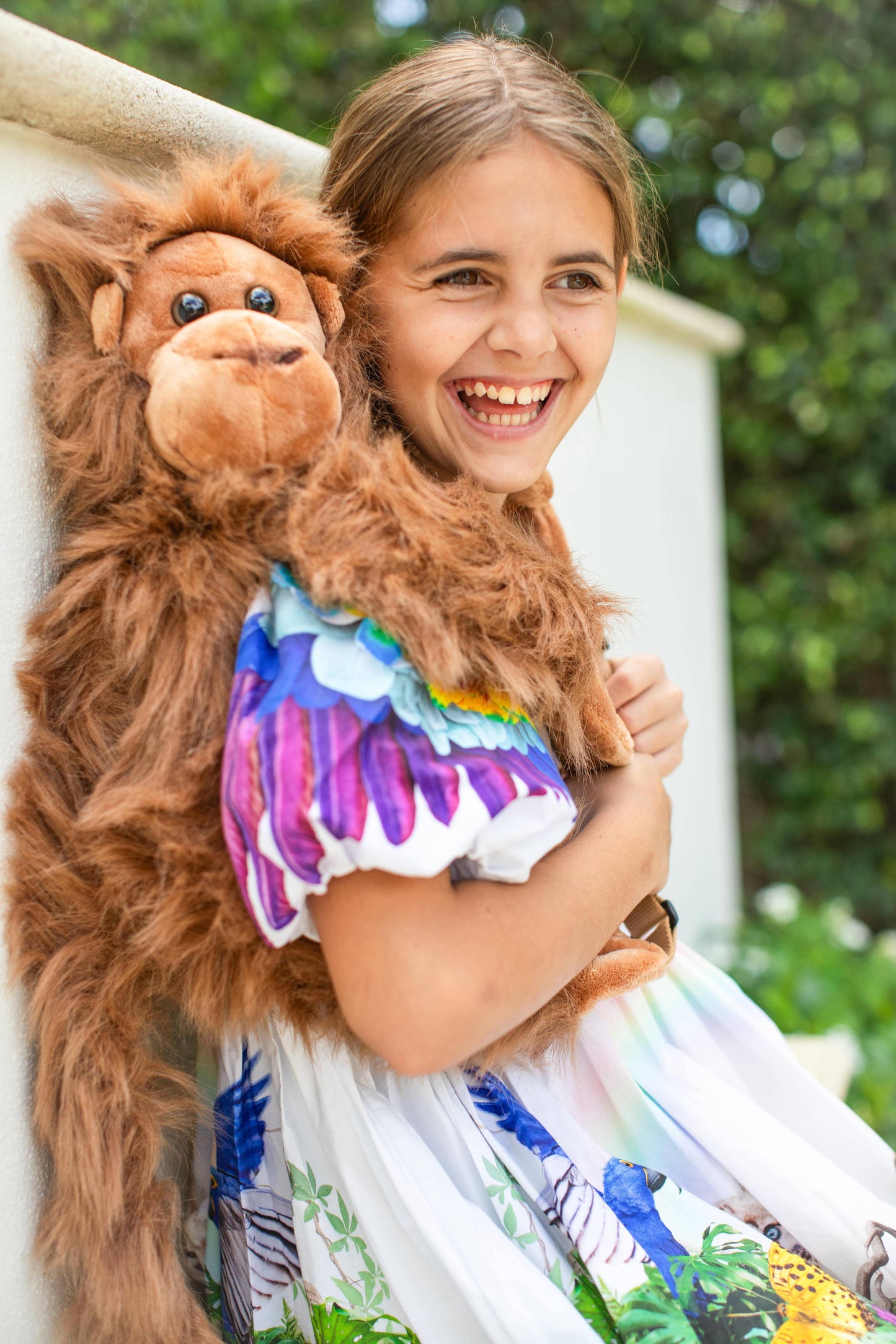 Kinderrugzak met pluche aapje