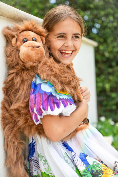 Kinderrugzak met pluche aapje