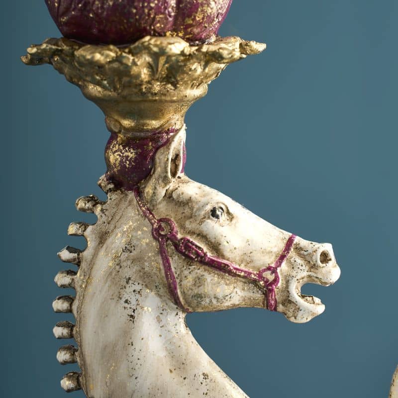 White Circus Horse Chandelier
