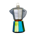 Ornement de Noël cafetière moka en verre – 10,5 cm