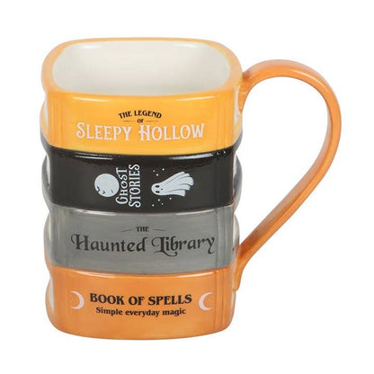 Mug d'Halloween Pile de livres de la bibliothèque hantée