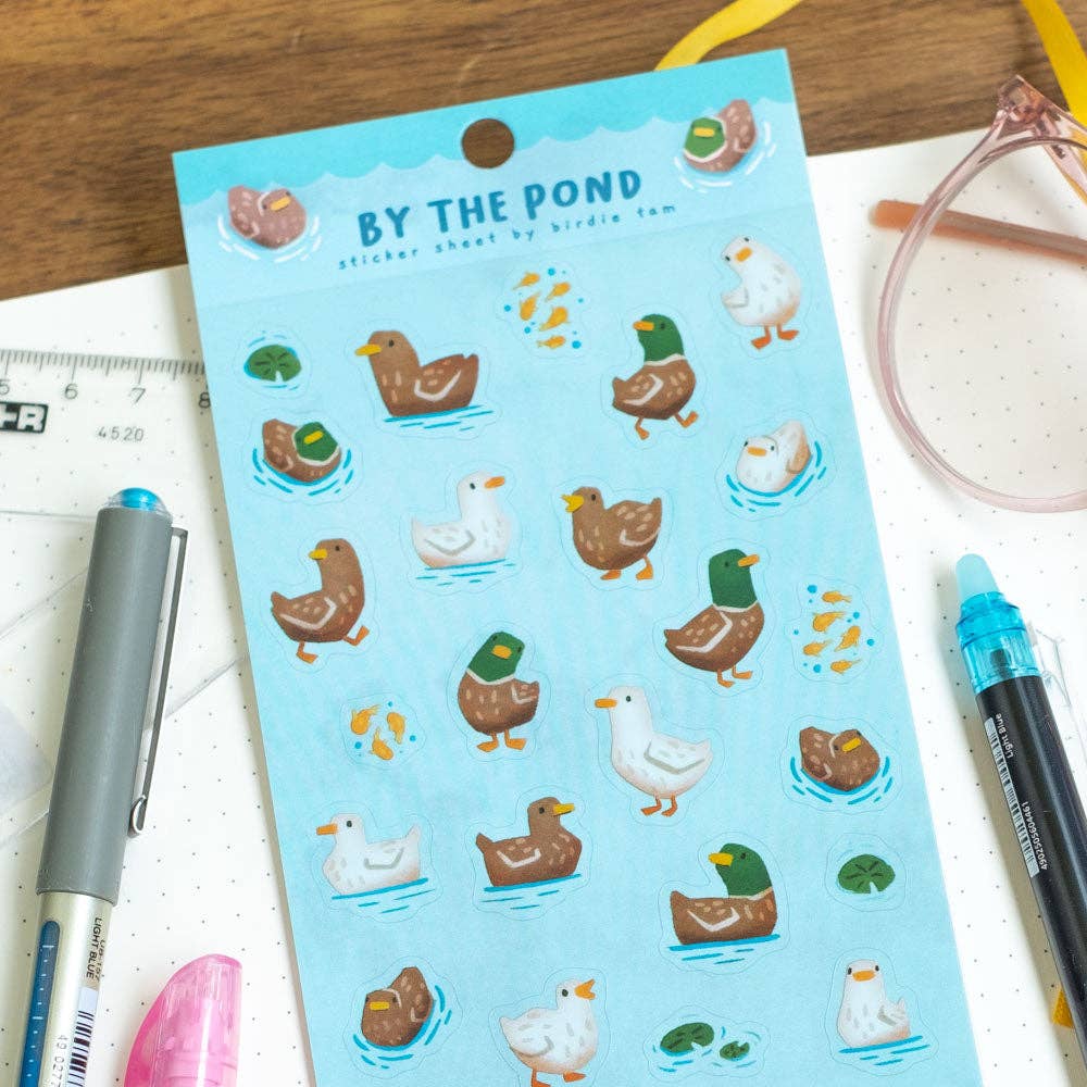 Sticker sheet - Ducks by the pond
