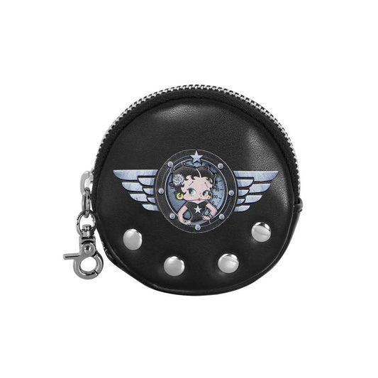 Betty Boop Motor Love Cookie Coin Purse, Black