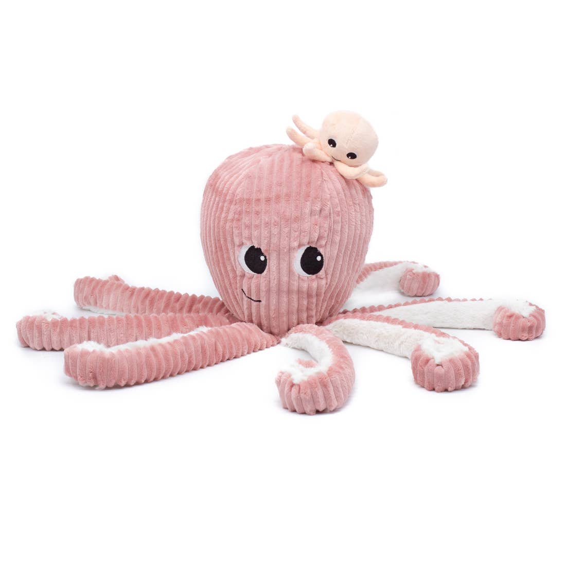 Peluche Ptipotos Maman et Bébé Poulpe - Rose