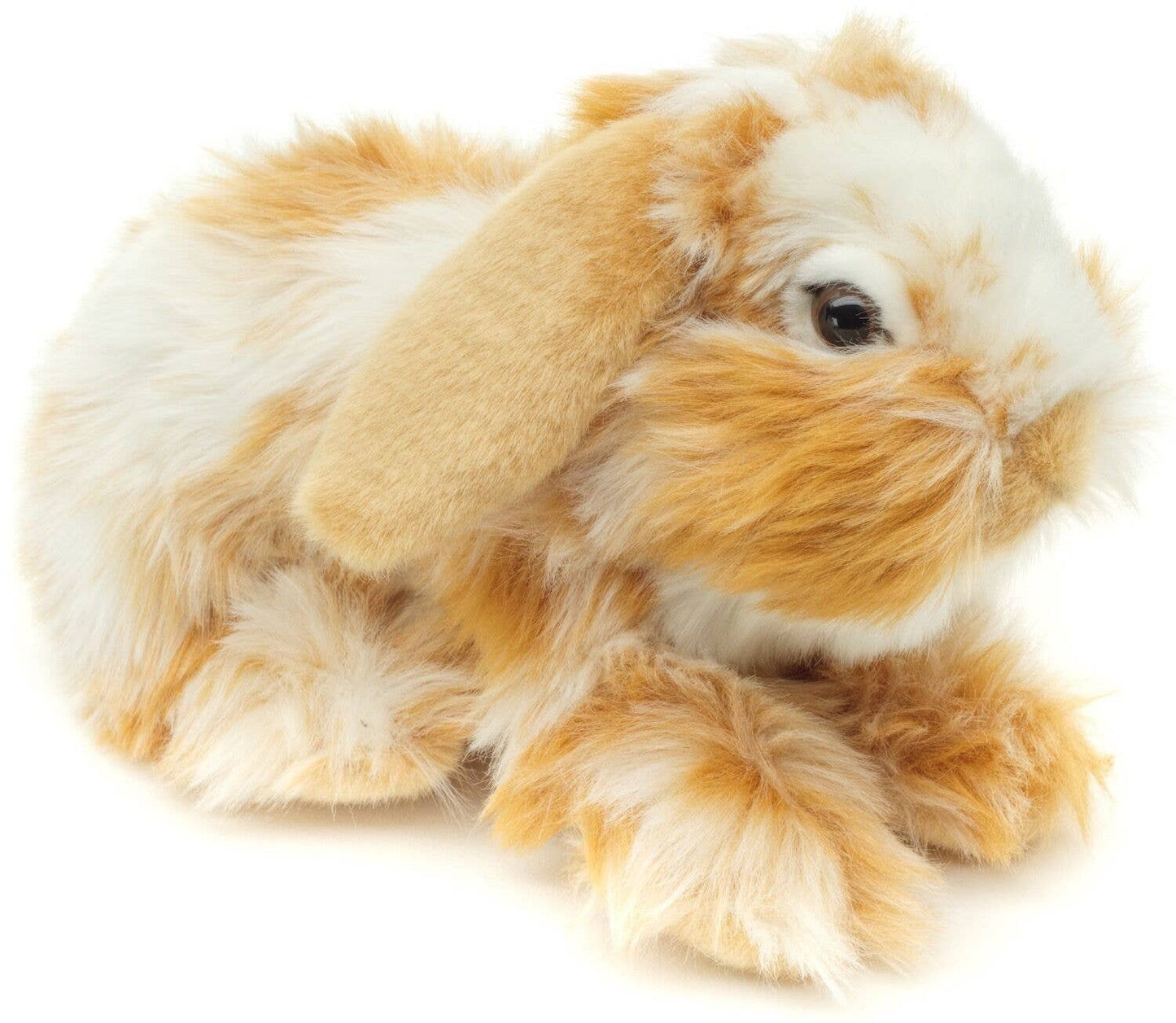 Lapin tête de lion, couché (doré) - 23 cm - douillet/en peluche Uni Toys