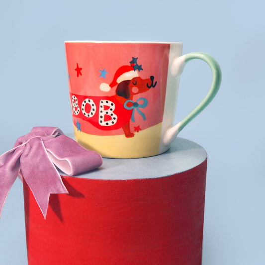 Mug Dachshund Bob “Bells on Bob's Tail Ring”