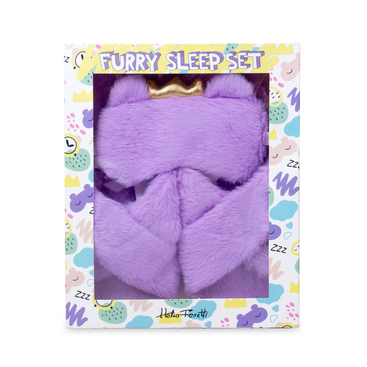 Slippers and Night Mask - Purple