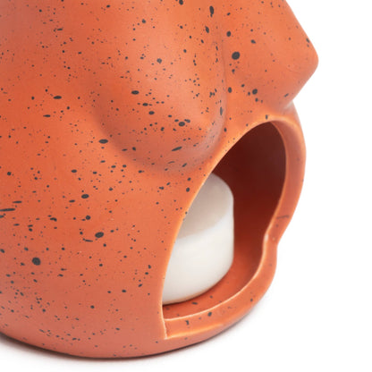 Bougeoir D'ouverture en Terracotta Tits Peint à la Main Helio Ferretti Vue 3