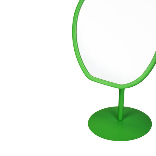 Miroir de maquillage - Rond - Vert - 16,5x12x31,5cm