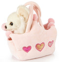 Peluche Chihuahua (Blanc) - Avec Sac de Princesse - 18 cm (Longueur)