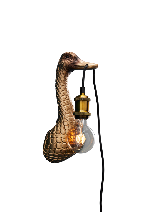 Duck wall light “Son of a Duck” Gold