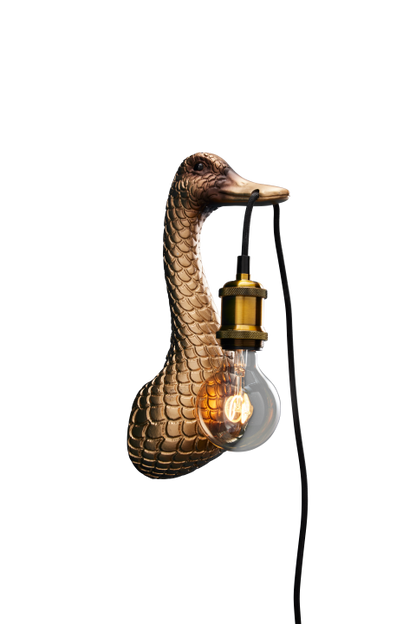 Duck wall light “Son of a Duck” Gold