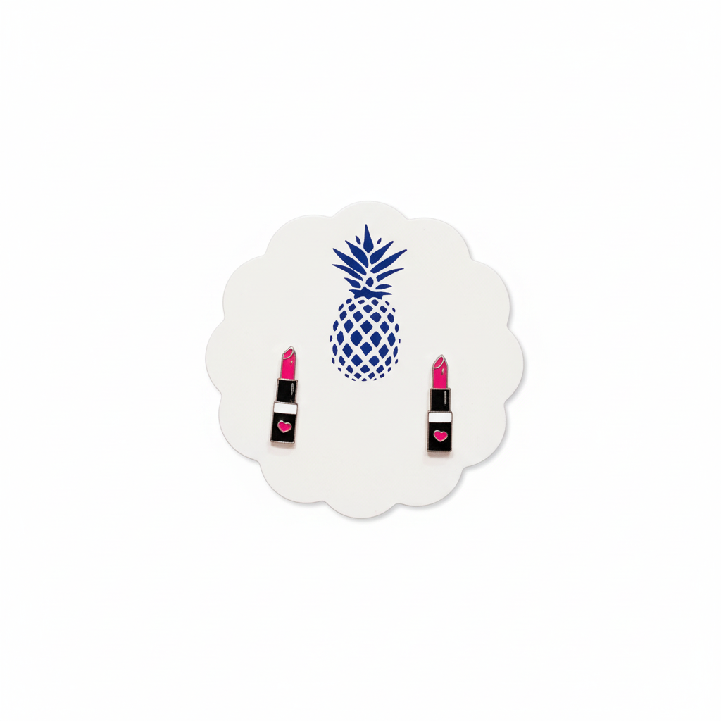 Boucles d'oreilles Rouge à lèvres